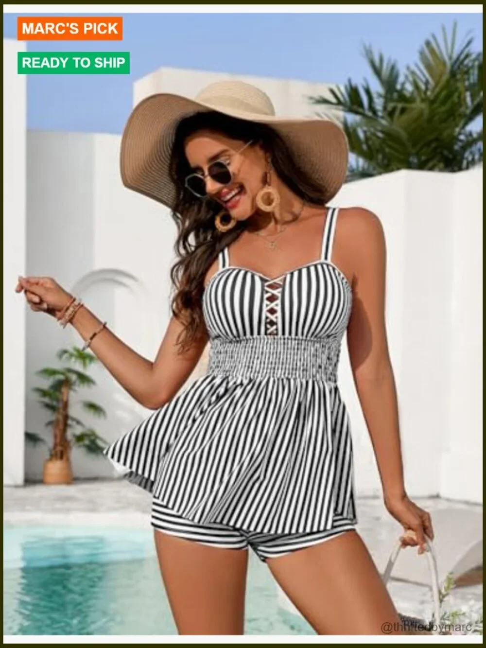 Tankini Swimsuit Set Crisscross Cutout Ruched Waist Two Piece Bathing Suit
